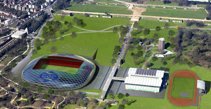 artists impression CPFC stadium in CPPark